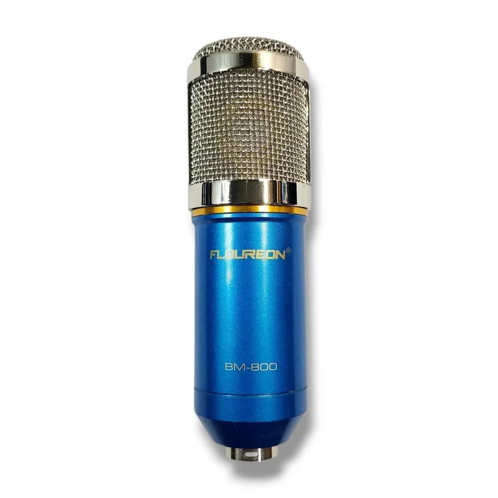 Floureon BM-800 Studio Condenser Broadcast Microphone Blue/Gold Spear Parts Only